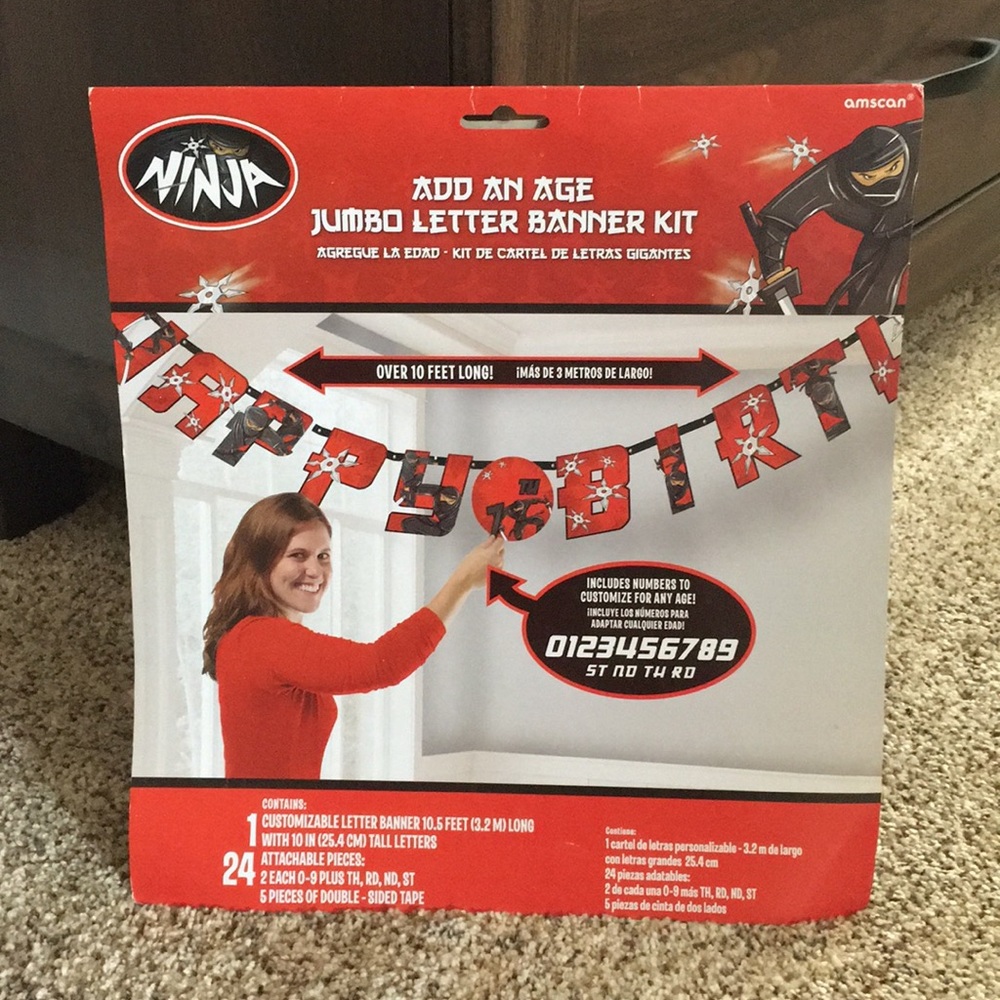 Ninja Jumbo Letter Banner Kit